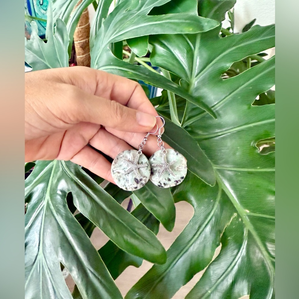 Jasper ~ Starfish Earrings || Handmade